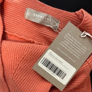 Everlane size S cross back ribbed cotton dress. New with tags.